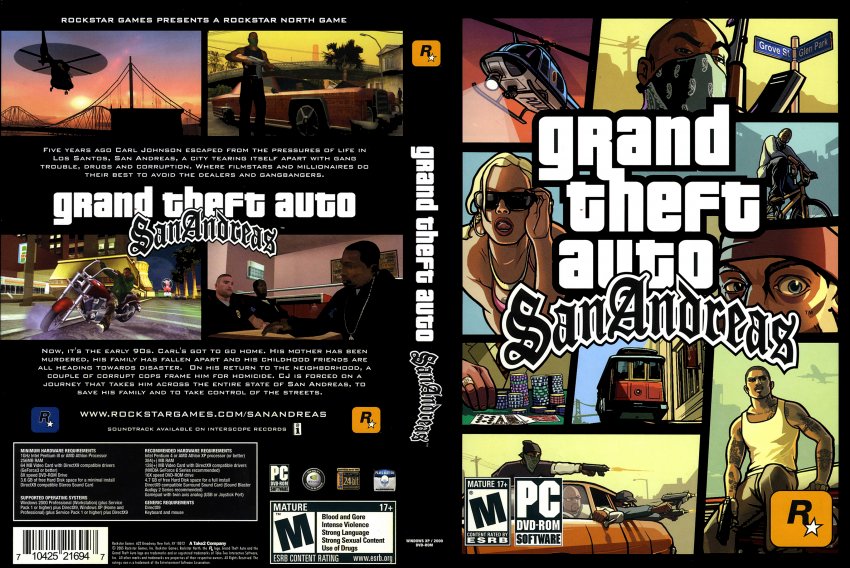 GTA San Andreas box cover (2004)